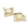 Brass Micro Pave Clear Cubic Zirconia Pendants KK-L213-037G-2