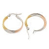 202 Stainless Steel Multi Layered Hoop Earrings EJEW-H003-32M-2