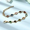 304 Stainless Steel Link Chain Bracelets for Women BJEW-A093-01A-G-1