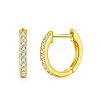 925 Sterling Silver Micro Pave Cubic Zirconia Hoop Earrings for Women EJEW-P231-71G-1