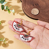 1 Pairs Acrylic Fan Dangle Earrings EJEW-TADJ0001-01-5