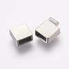 304 Stainless Steel Magnetic Clasps with Glue-in Ends STAS-E144-062P-4