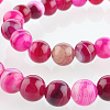 Natural Striped Agate/Banded Agate Round Bead Strands G-E233-05-1