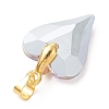 Electroplated Transparent Glass Pendants X-PALLOY-JF05156-01-5