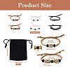 6Pcs Adjustable Braided Waxed Polyester Cord Macrame Pouch Bracelet Making BJEW-FW0001-04-3