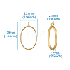Rack Plating Alloy Open Back Bezel Pendants PALLOY-TA0001-10G-8