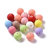 Spray Painted ABS Plastic Beads KY-G025-08D-1