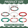 14Pcs 2 Sets Christmas Theme Polymer Clay Heishi Beaded Stretch Bracelets BJEW-ME0001-17B-2