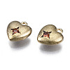 Brass Micro Cubic Zirconia Charms KK-N231-125C-02-NF-3