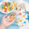 AHADERMAKER 51Pcs 17 Styles Marine Animal Theme Resin Display Decorations CRES-GA0001-12-3