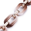 Handmade Two Tone Opaque Acrylic Cable Chains AJEW-JB00635-01-3