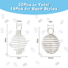 DICOSMETIC 30Pcs 2 Styles Steel & 304 Stainless Steel Wire Pendants STAS-DC0012-65-2
