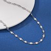 304 Stainless Steel Flower Link Chain Necklaces for Women NJEW-JN05587-1