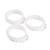 Natural Quartz Crystal Oval Beaded Stretch Bracelet G-E010-01P-2