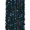 Electroplate Opaque Solid Color Glass Beads Strands LS-EGLA-A044-P3mm-L12-2