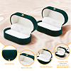 Oval Velvet Couple Ring Box CON-WH0094-10A-3