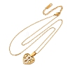 304 Stainless Steel Polymer Clay Rhinestones Heart Openable Pendant Necklaces for Women NJEW-Z065-13G-4
