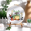 DIY Owl Pattern Embroidery Kits PW-WGA996A-03-1