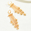 Fashionable Heart-shaped Tassel Brass Leverback Earrings ER2215-3