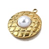 Plastic Pearl Pendants STAS-Q360-03G-G-2
