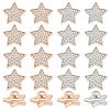 AHADERMAKER 20Pcs 2 Colors Zinc Alloy Rhinestone Shank Buttons AJEW-GA0006-90-1