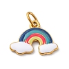 304 Stainless Steel Enamel Pendants STAS-I331-05G-2