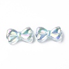 UV Plating Rainbow Iridescent Acrylic Beads OACR-H015-01-3