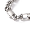 201 Stainless Steel Oval Link Chain Bracelets for Men BJEW-R313-07P-3
