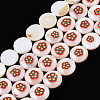 Natural Freshwater Shell Enamel Beads SHEL-N026-194-01-1