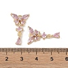 Brass Micro Pave Clear Cubic Zirconia Pendants KK-S367-10C-3