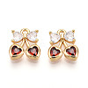 Brass Micro Pave Cubic Zirconia Charms KK-N261-94D-G-1
