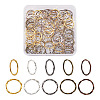 Craftdady 250Pcs 5 Colors Alloy Linking Rings FIND-CD0001-11-11