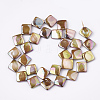 AB Color Natural Freshwater Shell Beads Strands X-SHEL-S274-36-2