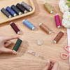 12 Rolls 12 Colors Round Waxed Polyester Twisted Cord YC-CL0001-03B-3