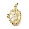 Brass Micro Pave Clear Cubic Zirconia Diffuser Locket Pendants KK-A303-28B-G-1