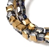 Electroplate Glass Beads Strands EGLA-D018-4x4mm-17-5