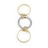 Brass Micro Pave Cubic Zirconia Finger Rings RJEW-D325-01PG-08-5
