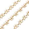 Brass Enamel Butterfly Link Chains CHC-F021-03G-02-1