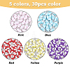 HOBBIESAY 150Pcs 5 Colors Resin Cabochons MRMJ-HY0001-09-4