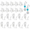 30 Pairs 925 Sterling Silver Clip-on Earring Findings STER-PH0005-01S-1