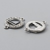 Zinc Alloy Crystal Rhinestone Connector Charms ALRI-WH0005-17L-P-2