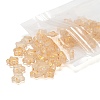 Spray Painted Transparent Glass Beads GLAA-FS0001-01B-3