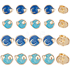 20Pcs 4 Styles 1-Hole Zinc Alloy Shank Buttons BUTT-OC0001-63-1
