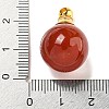 Natural Dyed & Heated Carnelian Perfume Bottle Pendants G-K338-22G-13-3