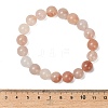 10MM Natural Xinjiang Golden Silk Jade Round Beaded Stretch Bracelets for Women BJEW-G756-01B-5