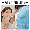 50Pcs 5 Colors Transparent Resin Rondelle European Beads RESI-TA0005-63A-8