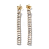 Brass Micro Pave Cubic Zirconia Dangle Stud Earrings EJEW-D098-21G-1