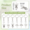 60Pcs 6 Styles Alloy & Glass Pearl Beaded Pendants PALLOY-TAC0162-4