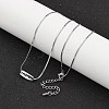 304 Stainless Steel Serpentine Chain Necklaces NJEW-K255-33P-1