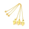 Brass Cable Chain Pointed Dowsing Pendulums HJEW-D004-04G-1